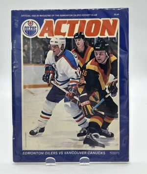 Action Edmonton Oilers Official Program January 18 1984 VS. Canucks